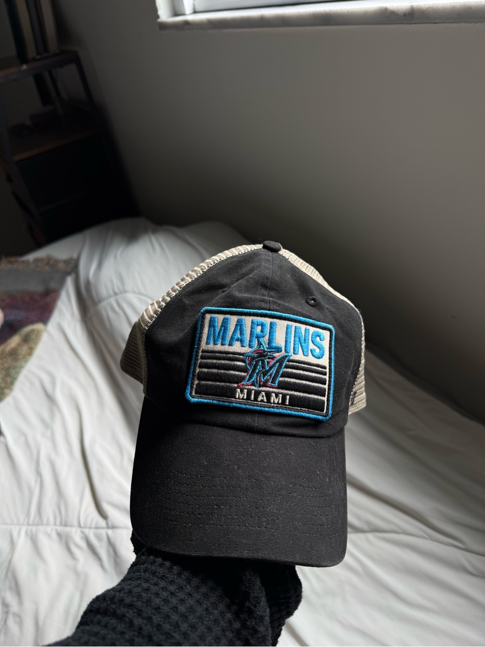 Miami Marlins Genuine Merchandise Black and Beige 47 hat